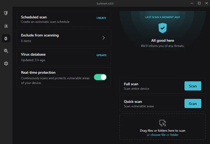 Surfshark antivirusin programa