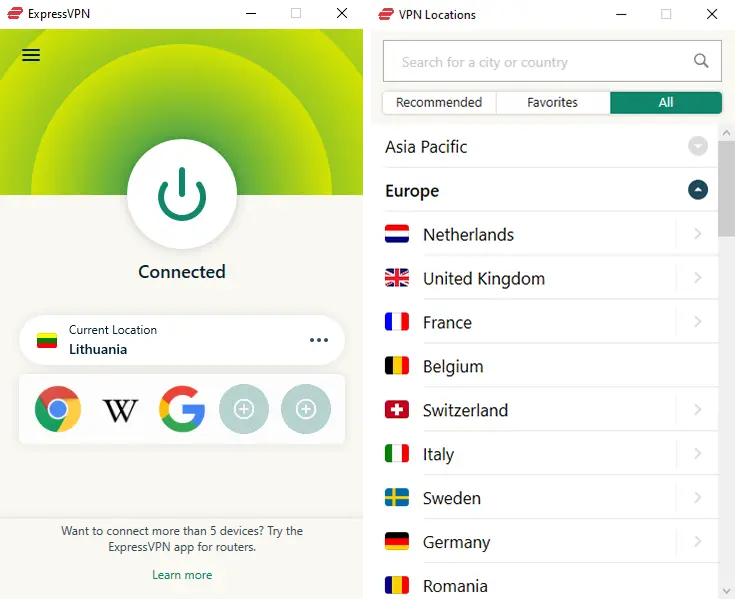 ExpressVPN Windows