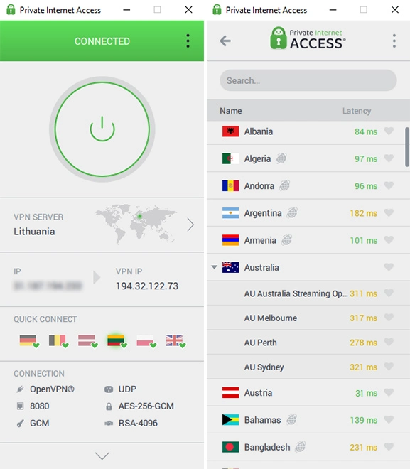 PIA VPN windows