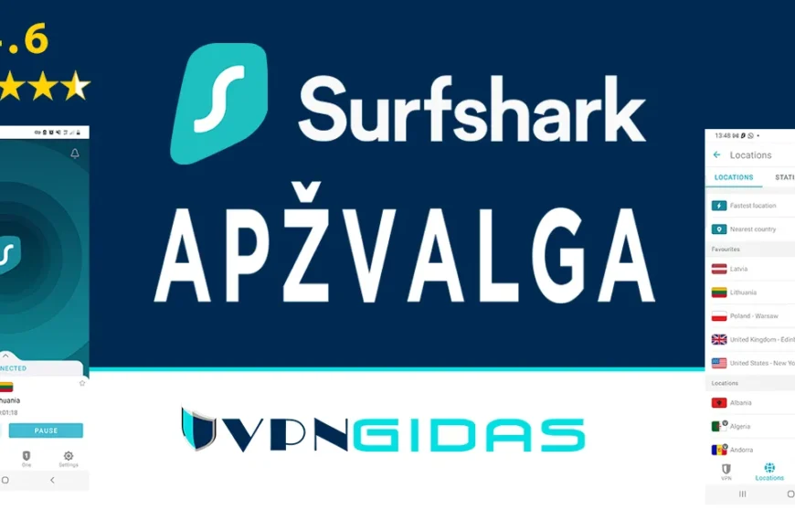 Surfshark atsiliepimai ir apžvalga