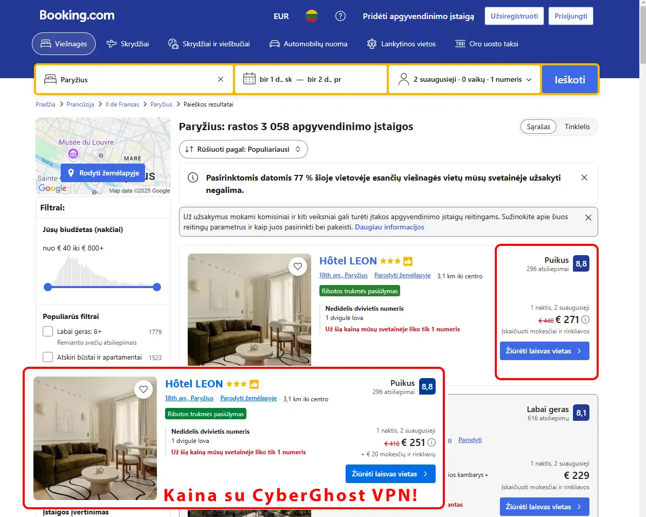 Piigiausi viebuiai naudojant VPN