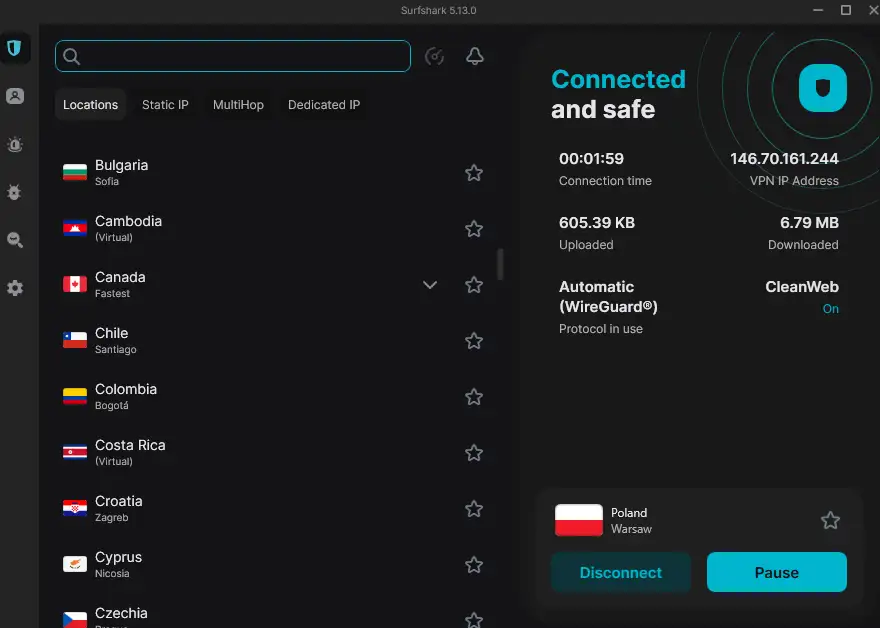 Surfshark VPN - Lenkija