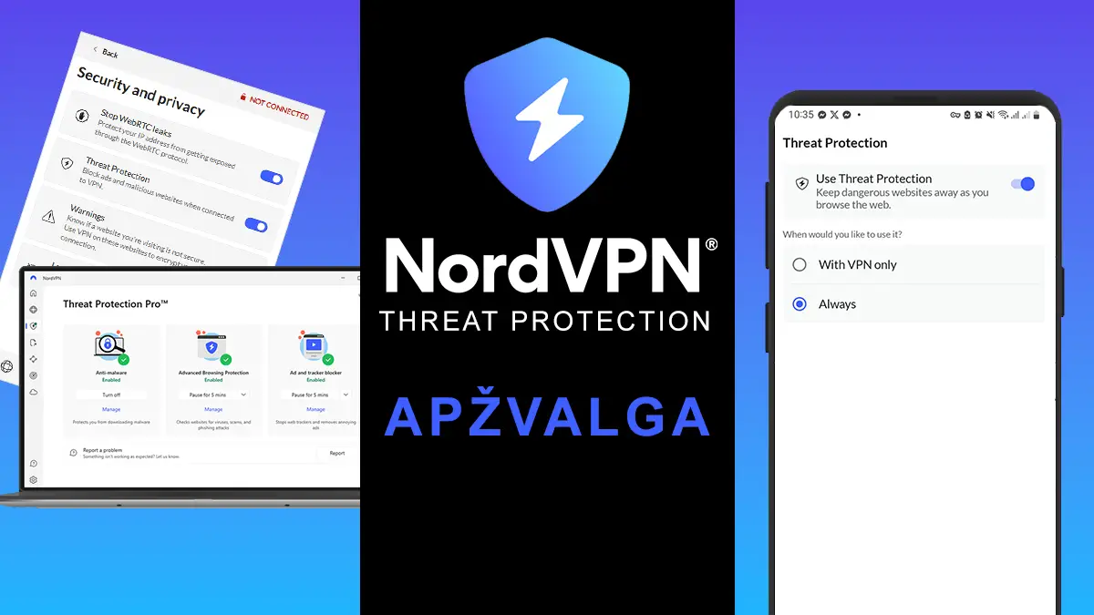 NordVPN Threat Protection apžvalga ir atsiliepimai
