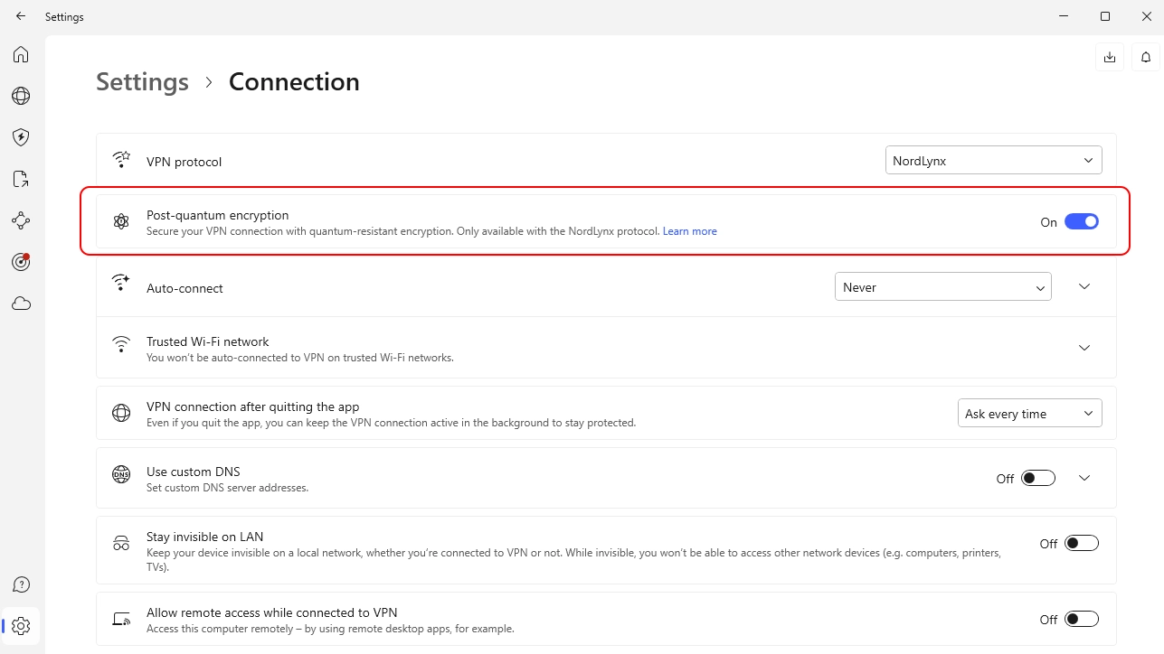 NordVPN post-quantum ifravimas - technologija