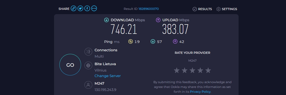 ProtonVPN greitis Lietuva