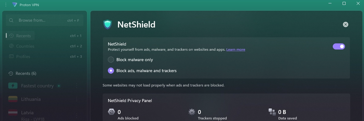 ProtonVPN Netshield