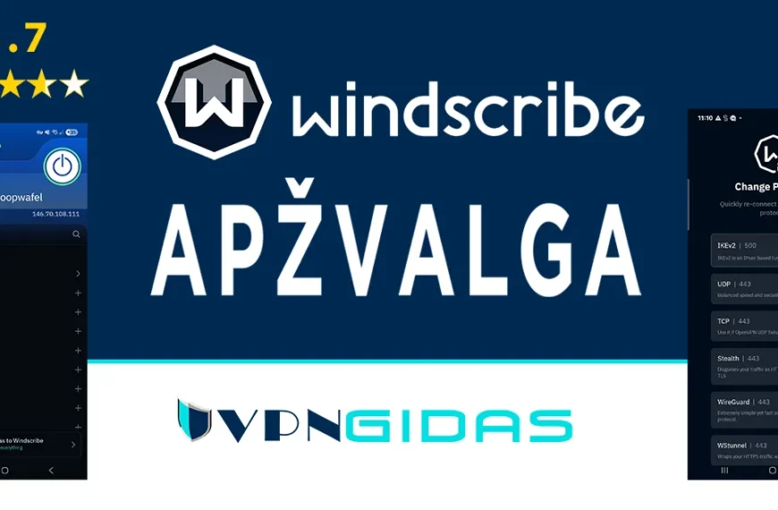 Windscribe atsiliepimai ir apžvalga
