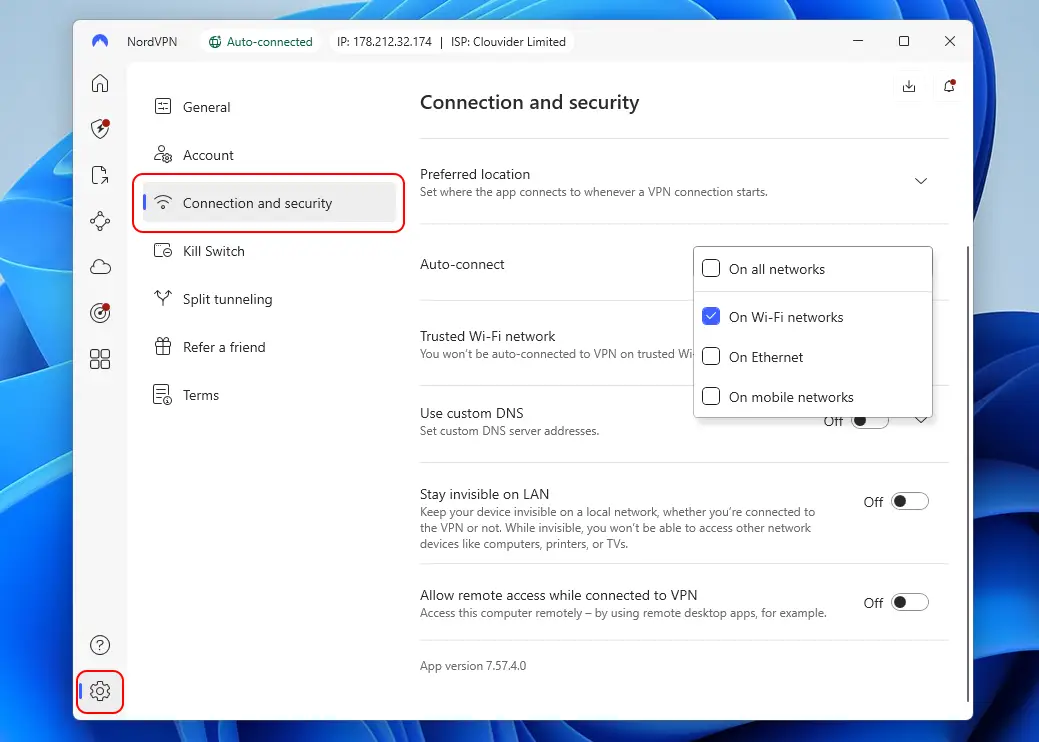 NordVPN instrukcija - protokolai